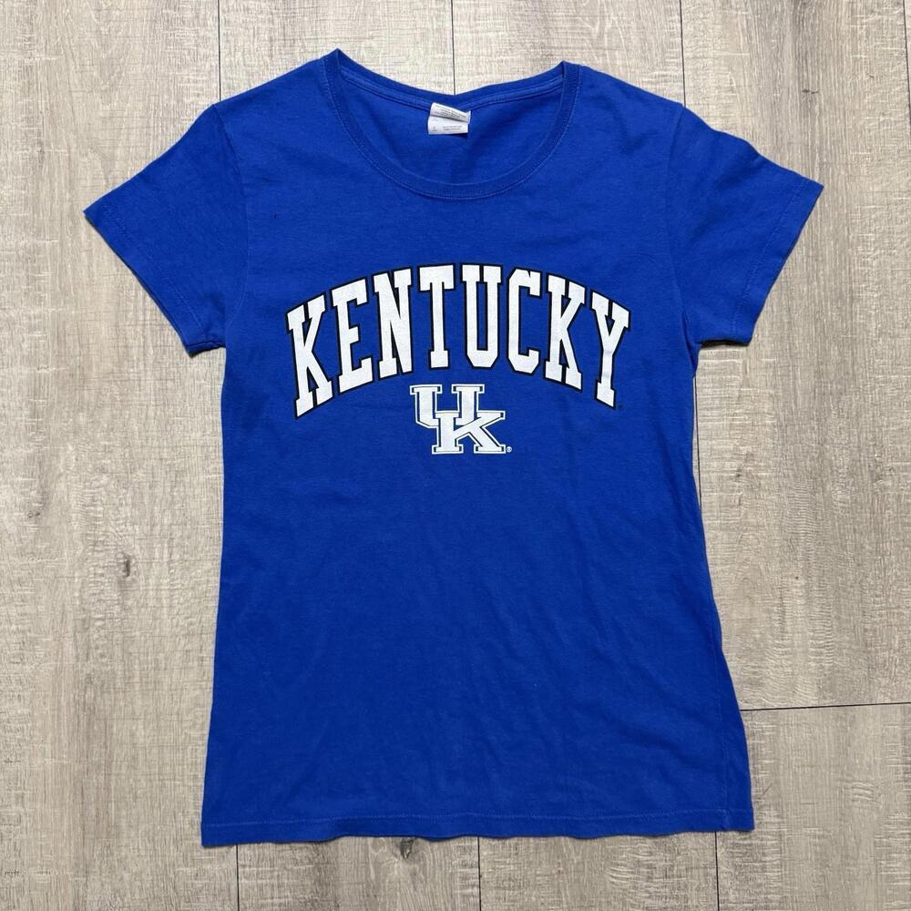 Y2K Blue UK Kentucky Wild Cats T Shirt - Size Small Women